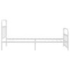 vidaXL Bedframe met hoofd- en voeteneinde metaal wit 107x203 cm