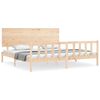 vidaXL Bedframe met hoofdbord massief hout