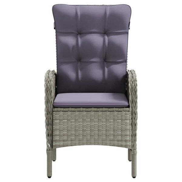 vidaXL 5-delige Tuinset met kussens grijs en zwart