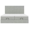 vidaXL Ottoman bed met matrassen 200x200cm fluweel lichtgrijs
