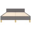 vidaXL Bedframe zonder matras 120x200 cm stof donkergrijs