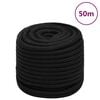 vidaXL Werktouw 18 mm 50 m polyester zwart
