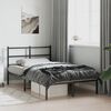 vidaXL Bedframe met hoofdbord metaal zwart 120x190 cm
