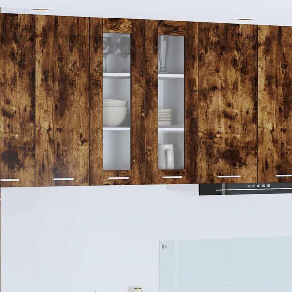 vidaXL Hangkast met opslag Gerookt eiken 60 x 31 x 80 cm Bewerkt hout