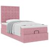 vidaXL Ottoman bed met matrassen 80x200cm fluweel roze