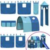 vidaXL Kinderhoogslaper met toren 90x190 cm massief grenenhout blauw