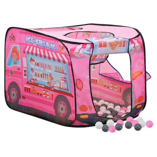 vidaXL Kinderspeeltent met 250 ballen 70x112x70 cm roze