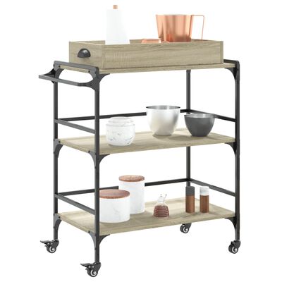 vidaXL Keuken Trolley Artisan Eiken 87.5x38.5x84.5 cm Bewerkt Hout vidaXL Keuken Trolley Artisan Eiken 87.5x38.5x84.5 cm Bewerkt Hout