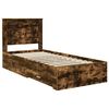 vidaXL Bedframe met lade met hoofdeinde met opslag Bewerkt hout