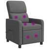 vidaXL Massage Recliner Donkergrijs Stof