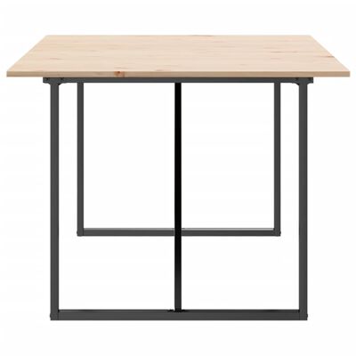 vidaXL Eettafel O-frame 200x100x75 cm massief grenenhout en gietijzer