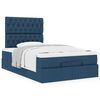 vidaXL Ottoman bed met matras 120x200cm stof blauw
