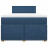vidaXL Boxspring met matras stof blauw 120x190 cm