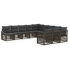 vidaXL Tuinbankenset 11 st Grijs poly rattan
