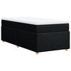 vidaXL Boxspring met matras stof zwart 90x190 cm