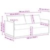 vidaXL Bankstel 2 pcs Donkergrijs 196 x 82 x 85 cm Stof