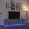 vidaXL Tv-meubel met LED-verlichting 100x41x50 cm oud houtkleurig