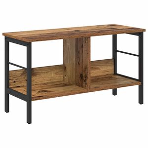 vidaXL Boekenkast 2-laags 82 x 32 x 47 cm Bewerkt hout Oud Hout