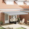 vidaXL Luifel uittrekbaar 4,5x3 m stof en aluminium antraciet en wit