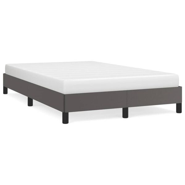 vidaXL Bedframe zonder matras 120x190 cm kunstleer grijs