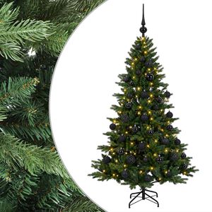 vidaXL Kunstkerstboom met kerstbal 120 cm 150 LED's Warmwit