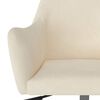 vidaXL Eetkamerstoelen draaibaar 2 st fluweel cr&egrave;mekleurig