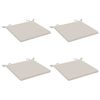vidaXL 4-Piece Zitkussens SOEST 4 st 100% Polyester Wit 40 x 40 x 3 cm