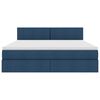 vidaXL Opbergbed met LED met matras Blauw 160 x 200 cm Polyester
