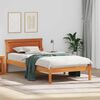 vidaXL Bedframe met hoofdeinde Wasbruin 90 x 190 cm Massief grenenhout
