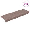 vidaXL Trapmatten zelfklevend 10 stuks 65x21x4 cm crème met rechthoekige rand