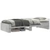 vidaXL Bedframe met Hoofdeinde Betongrijs 80 x 200 cm Bewerkt hout