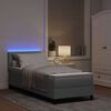 vidaXL Boxspring bed met matras met LED Lichtgrijs 80 x 200 cm Stof