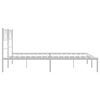 vidaXL Bedframe met hoofdbord metaal wit 120x200 cm