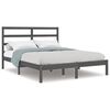 vidaXL Bedframe massief grenenhout grijs 120x200 cm