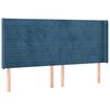 vidaXL Boxspring met matras en LED fluweel donkerblauw 200x200 cm