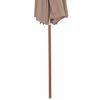 vidaXL Parasol dubbeldekker met houten paal 270 cm taupe
