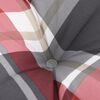 vidaXL Palletkussen 120x40x12 cm stof ruitpatroon rood