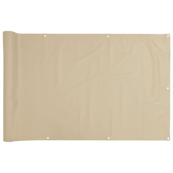 vidaXL Balkonscherm Oxford textiel 75x400 cm beige