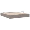 vidaXL Opslag bed met hoofdeinde met opslag Taupe 180 x 200 cm Stof