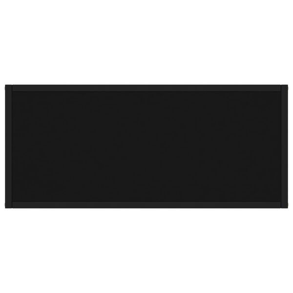 vidaXL Wandtafel 80x35x75 cm gehard glas zwart