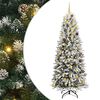 vidaXL Kunstkerstboom Wit 210 cm PVC en Plastic en Staal en PE