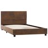 vidaXL Bedframe kunstsuède bruin 90x200 cm
