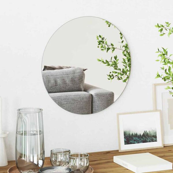 vidaXL Wandspiegel Rond &Oslash; 40 cm gehard glas