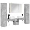 vidaXL Badkamermeubelset 6 pcs Betongrijs Bewerkt hout en glas