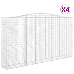 vidaXL Schanskorven 4 st gewelfd 400x50x220/240 cm ijzer