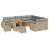 vidaXL Tuin Sofa Set 12 pcs Beige poly rattan