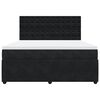 vidaXL Boxspring met matras fluweel zwart 180x200 cm