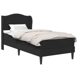vidaXL Bedframe met hoofdeinde Zwart 100 x 200 cm Kunstleer