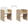 vidaXL 9-delige Tuinset met kussens poly rattan beige