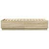 vidaXL Bedframe met LED-verlichting sonoma eikenkleurig 75x190 cm